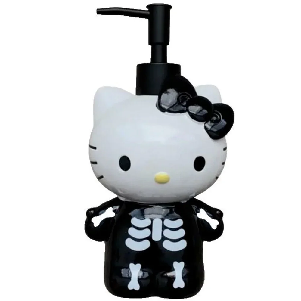Halloween Hello Kitty Skeleton Soap Pump Lotion Dispenser Black Goth Tik Tok